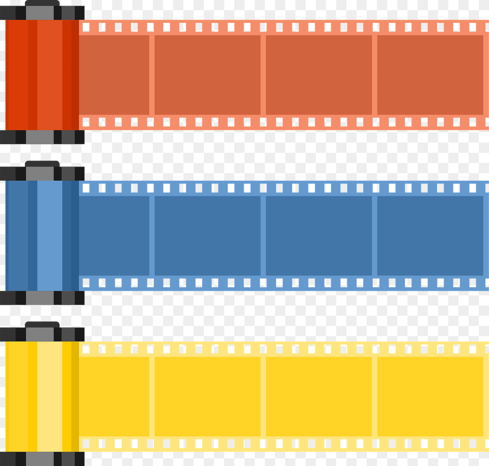 Film Roll Color Set Clipart, Photographic Film Png Image