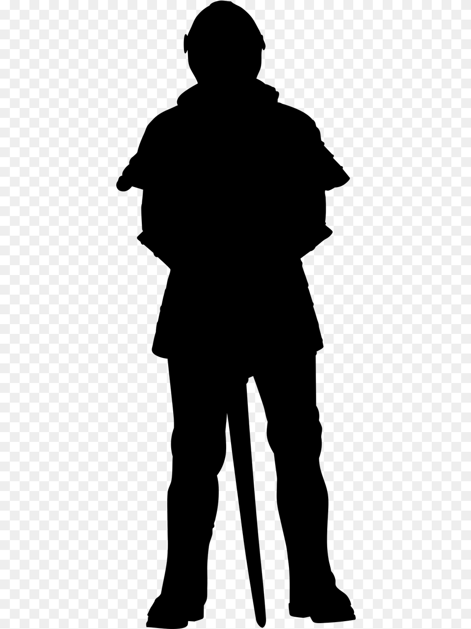 Film Sentinel Character Silhouette, Gray Free Transparent Png