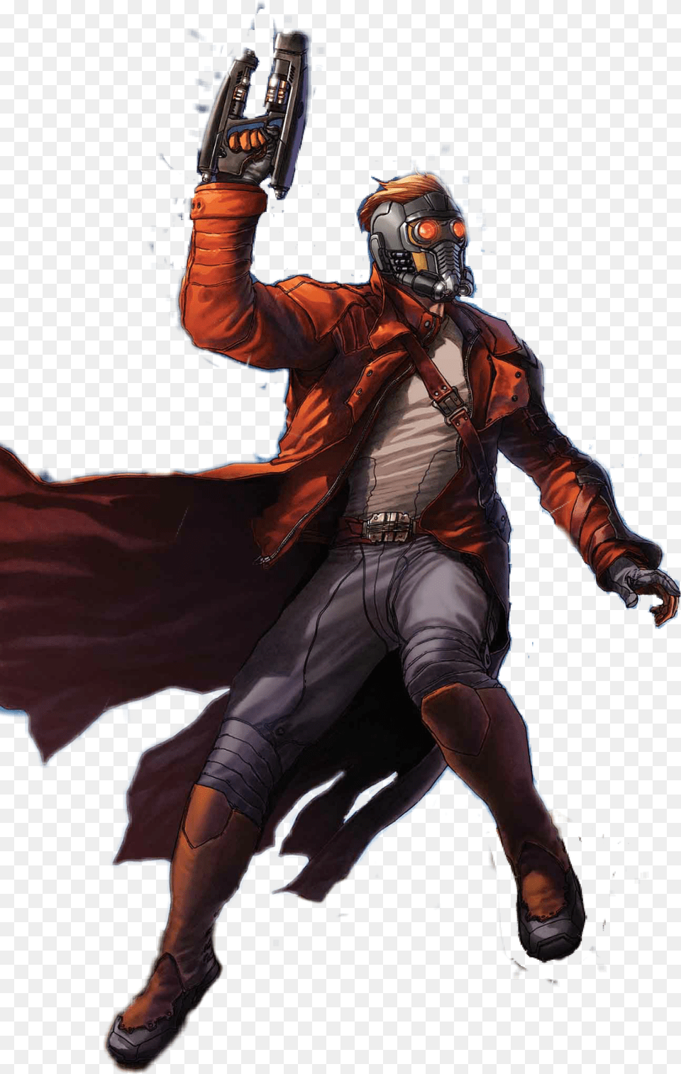Films Guardiansofthegalaxy Red Mask Man Star Lord Comic Look, Publication, Book, Comics, Person Png Image