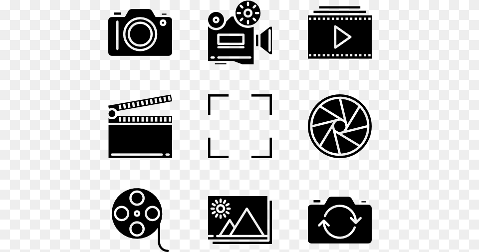 Filmstrip Vector Clipart, Gray Free Png