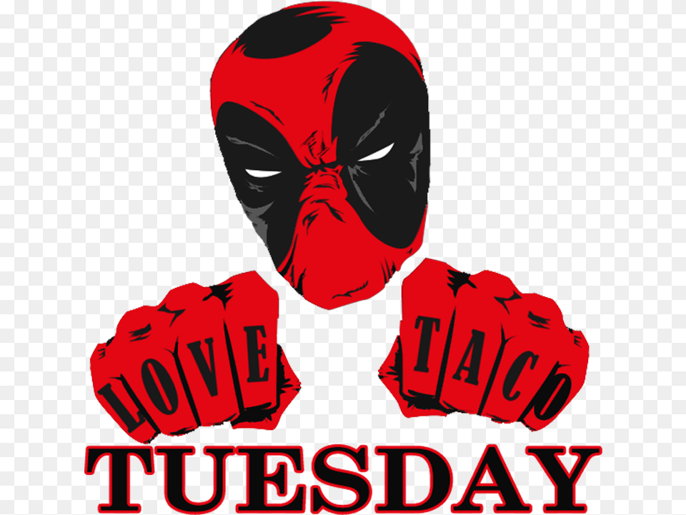 Filterfilter Deadpool Loves Tacos Today I Am, Glove, Clothing, Man, Male Png Image