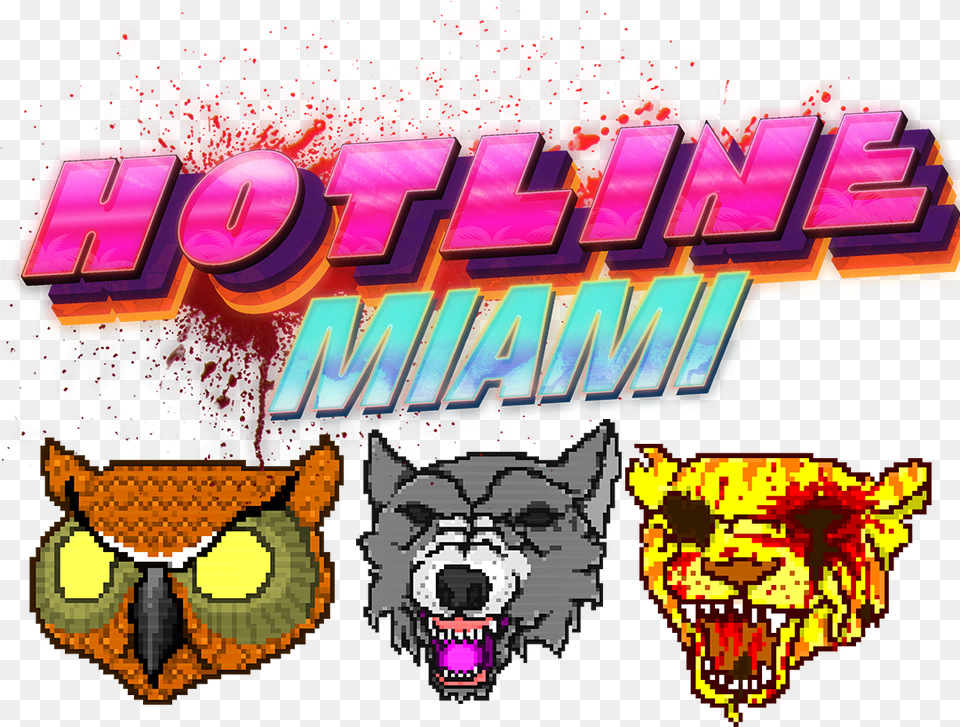 Filterhotline Miami Filter With Masks, Art, Graphics Free Png Download