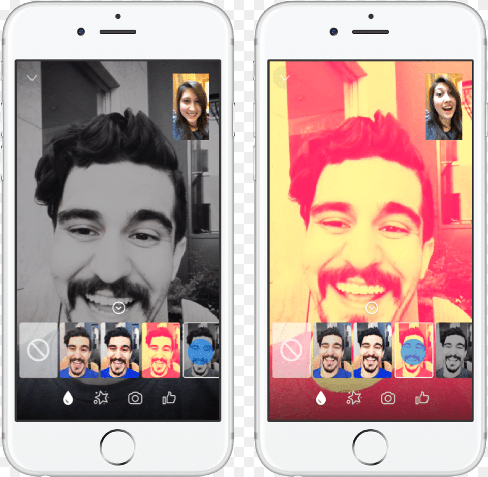 Filters In Messenger Video Call, Electronics, Mobile Phone, Phone, Adult Free Transparent Png