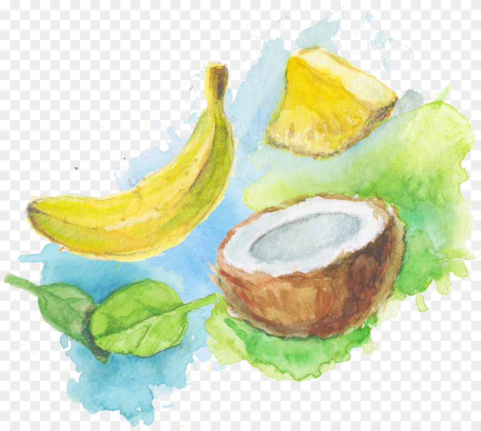 Final Cards And Case Watercolor Paint, Banana, Burger, Food, Fruit Free Png Download