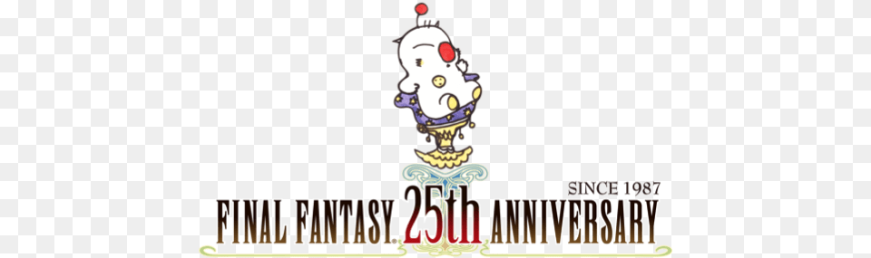 Final Fantasy 25th Anniversary Logo Final Fantasy 20 Anniversary, Cream, Dessert, Food, Ice Cream Free Png Download
