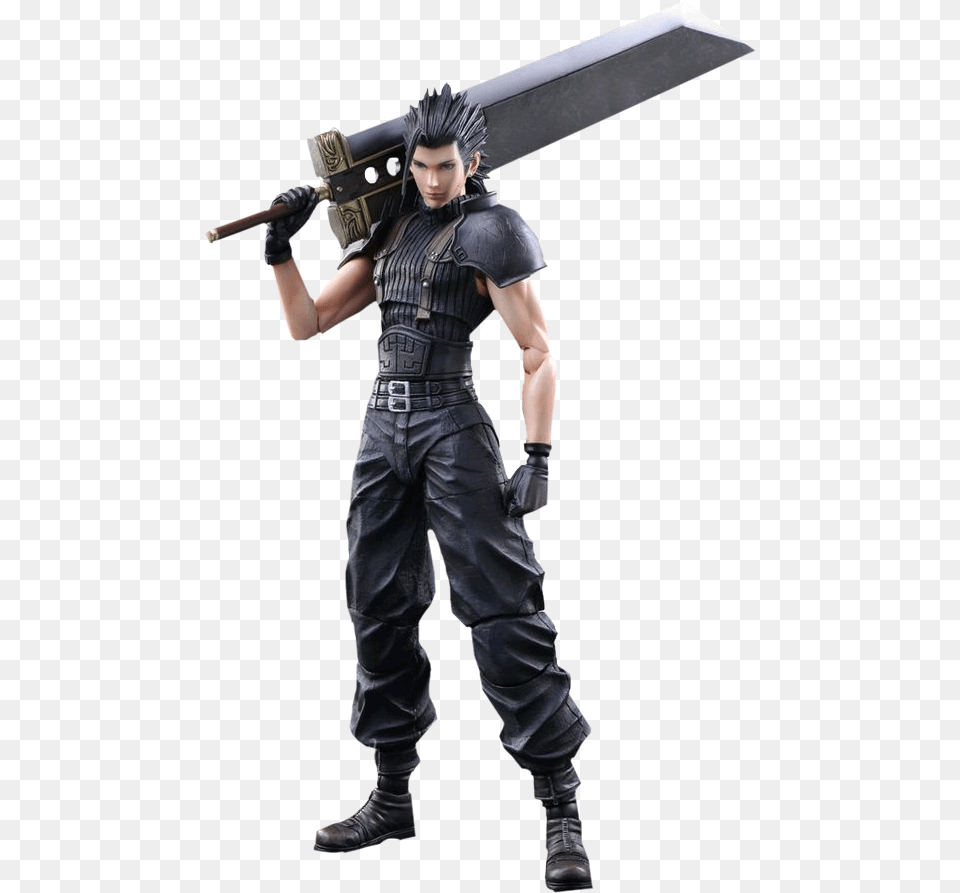 Final Fantasy 7 Zack Play Arts Figure Final Fantasy Zack Fair, Adult, Male, Man, Person Free Transparent Png