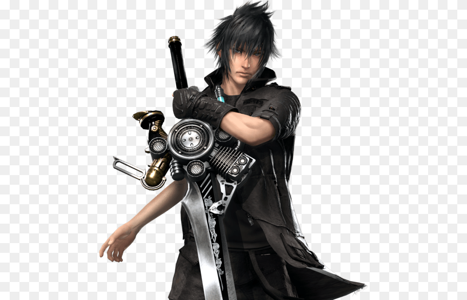 Final Fantasy Background Image Noctis Final Fantasy, Adult, Weapon, Sword, Person Free Png