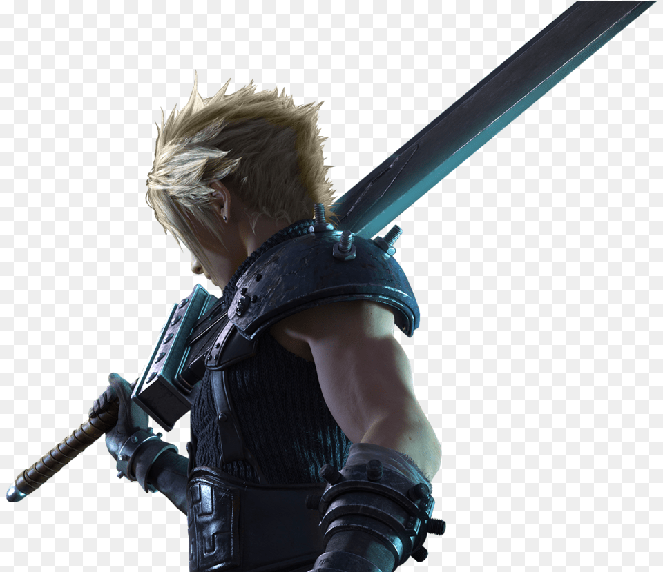 Final Fantasy Cloud Final Fantasy 7 Remake, Sword, Weapon, Person, Face Free Png