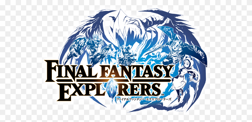 Final Fantasy Explorers Light Demo Final Fantasy Explorers Logo, Ice, Book, Publication, Comics Free Png