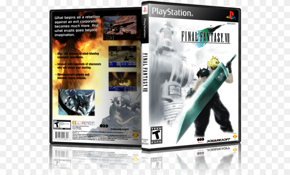 Final Fantasy Vii Box Art Cover Final Fantasy Vii Remake Cover, Advertisement, Poster, Person, Adult Png