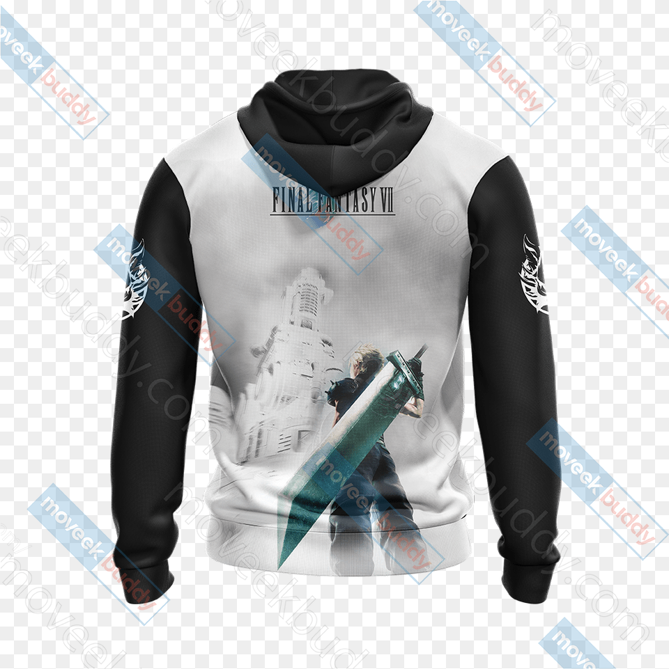 Final Fantasy Vii Cloud Strife Unisex 3d Hoodie Long Sleeve, Sweatshirt, Clothing, Sweater, Knitwear Free Png