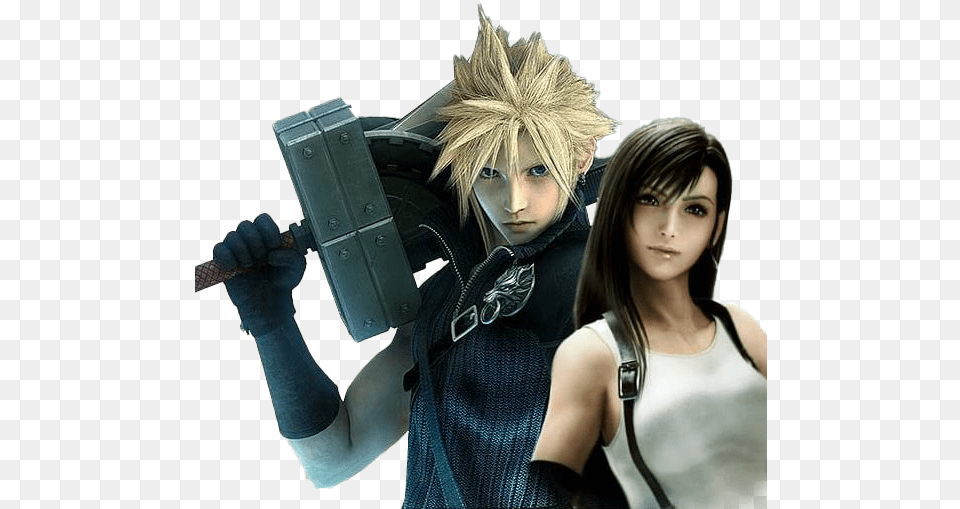 Final Fantasy Vii Remake Image File Final Fantasy 7 Cloud And Zack, Person, Clothing, Costume, Cosplay Png