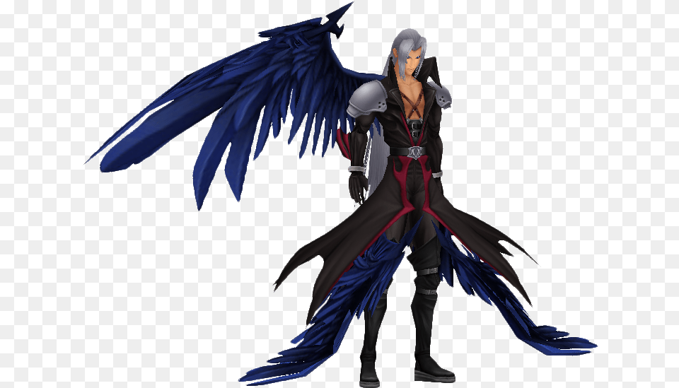 Final Fantasy Vii Remake New Key Visual Sephiroth Wing Kingdom Hearts, Adult, Female, Person, Woman Free Transparent Png