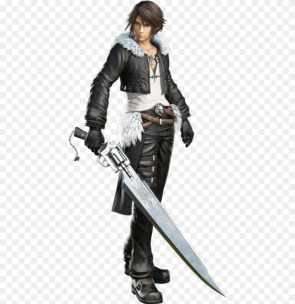 Final Fantasy Wiki Dissidia Final Fantasy Nt Squall, Sword, Knife, Weapon, Dagger Png