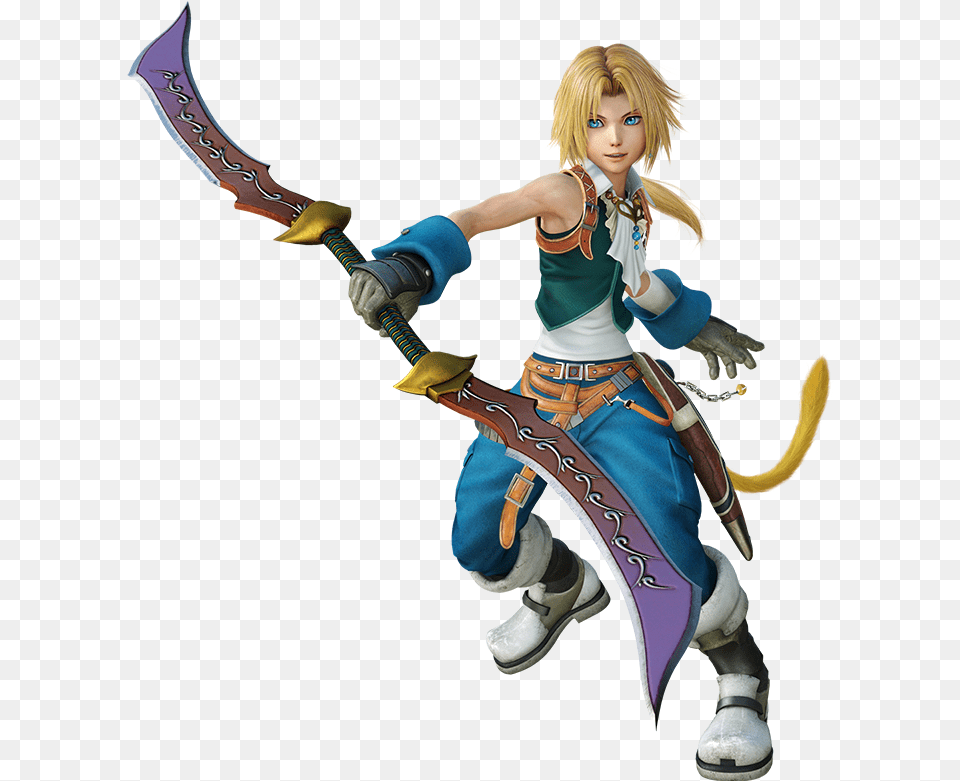 Final Fantasy Wiki Dissidia Final Fantasy Zidane, Adult, Weapon, Sword, Person Free Png