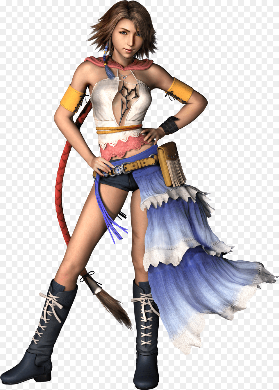 Final Fantasy X 2 Yuna Gunner, Person, Bread, Cracker, Food Free Png Download