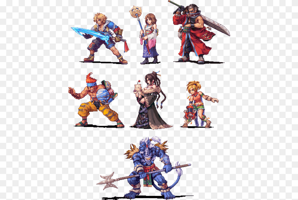 Final Fantasy X Cast Final Fantasy 10 Pixel Art, Girl, Female, Person, Comics Png