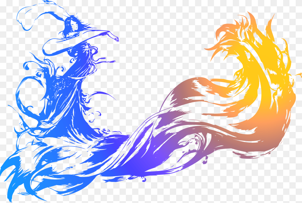 Final Fantasy X Logo, Art, Graphics, Adult, Female Png Image
