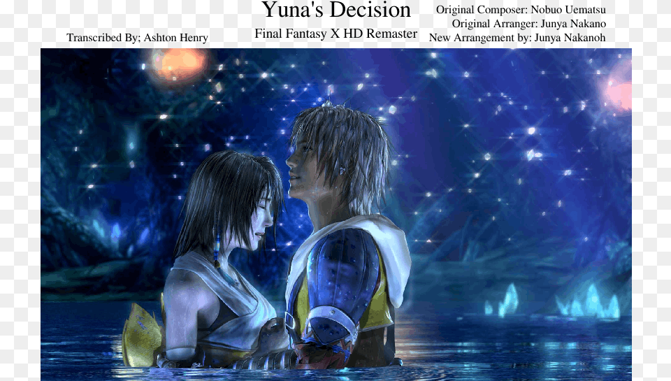 Final Fantasy X Tidus And Yuna Water, Nature, Night, Outdoors, Adult Png