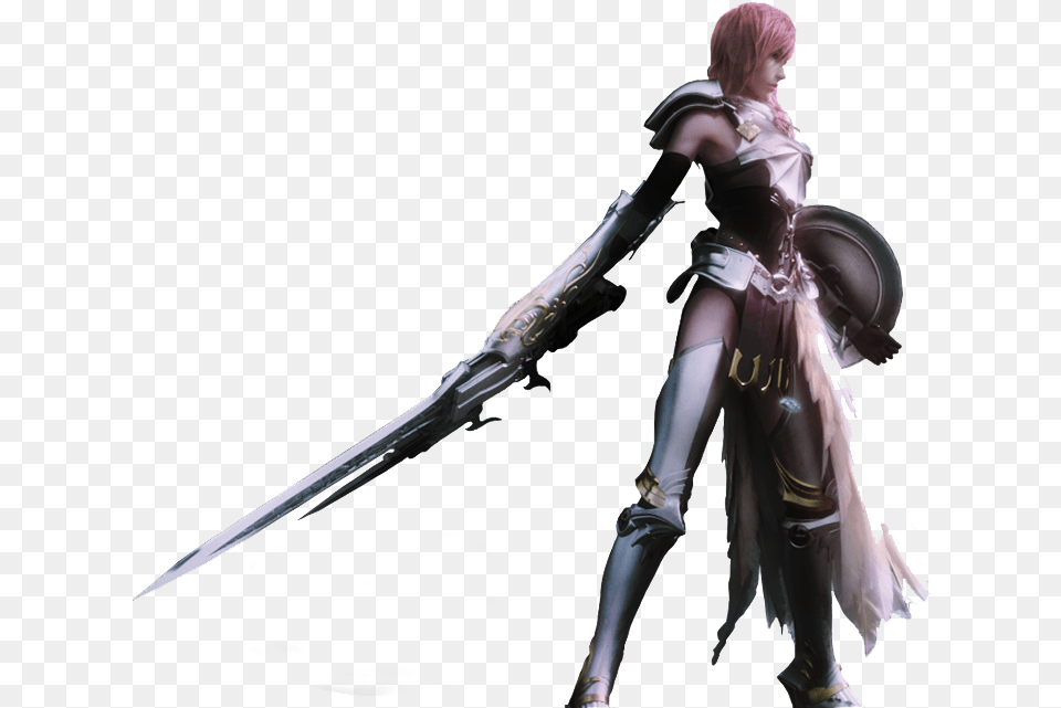Final Fantasy Xiii Logo Transparent Lightning Final Fantasy, Weapon, Sword, Adult, Person Png