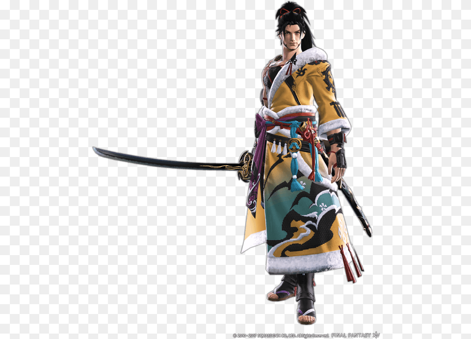 Final Fantasy Xiv Hien, Adult, Weapon, Sword, Person Free Png Download