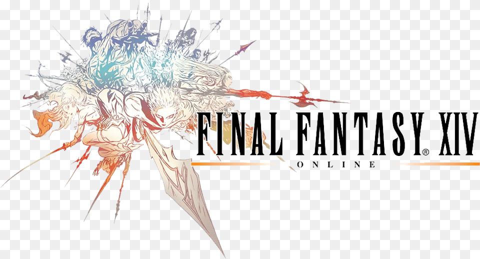 Final Fantasy Xiv Logo Final Fantasy 14 Logo, Art, Face, Head, Person Png Image