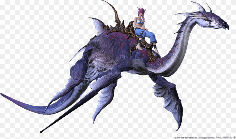 Final Fantasy Xiv Shares A Closer Look Final Fantasy 14 Syldra, Adult, Dragon, Female, Person Free Png Download