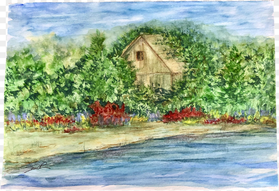 Final Price Nancy Smith U201covergrownu201d Original Watercolor Landscape Painting Greenery Free Png Download