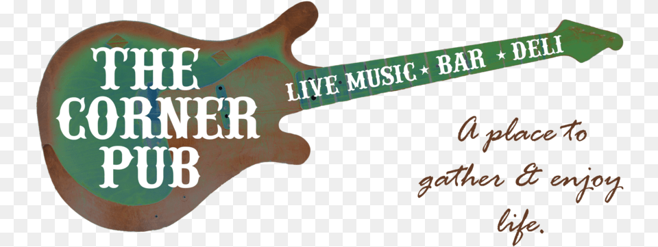 Final The Corner Pub Logo With Brown Text Vitality Bowls, Guitar, Musical Instrument, Bass Guitar, Smoke Pipe Free Png Download