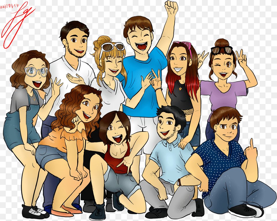Finally I Finished The Drawing Of My Dear Friends Wow, Publication, Book, Comics, Adult Png Image