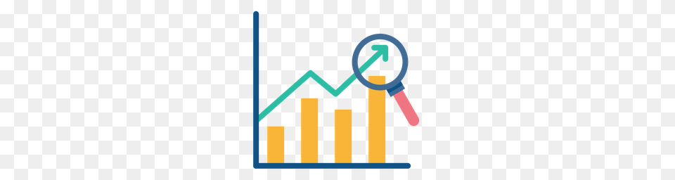 Financial Year Sales Analytics Examine Chart Graph Icon, Gas Pump, Machine, Pump Png Image