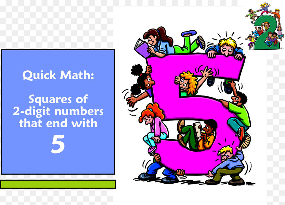 Find The Squares Of Numbers That End With Fifth Grade Book Math, Comics, Publication, Baby, People Free Png Download