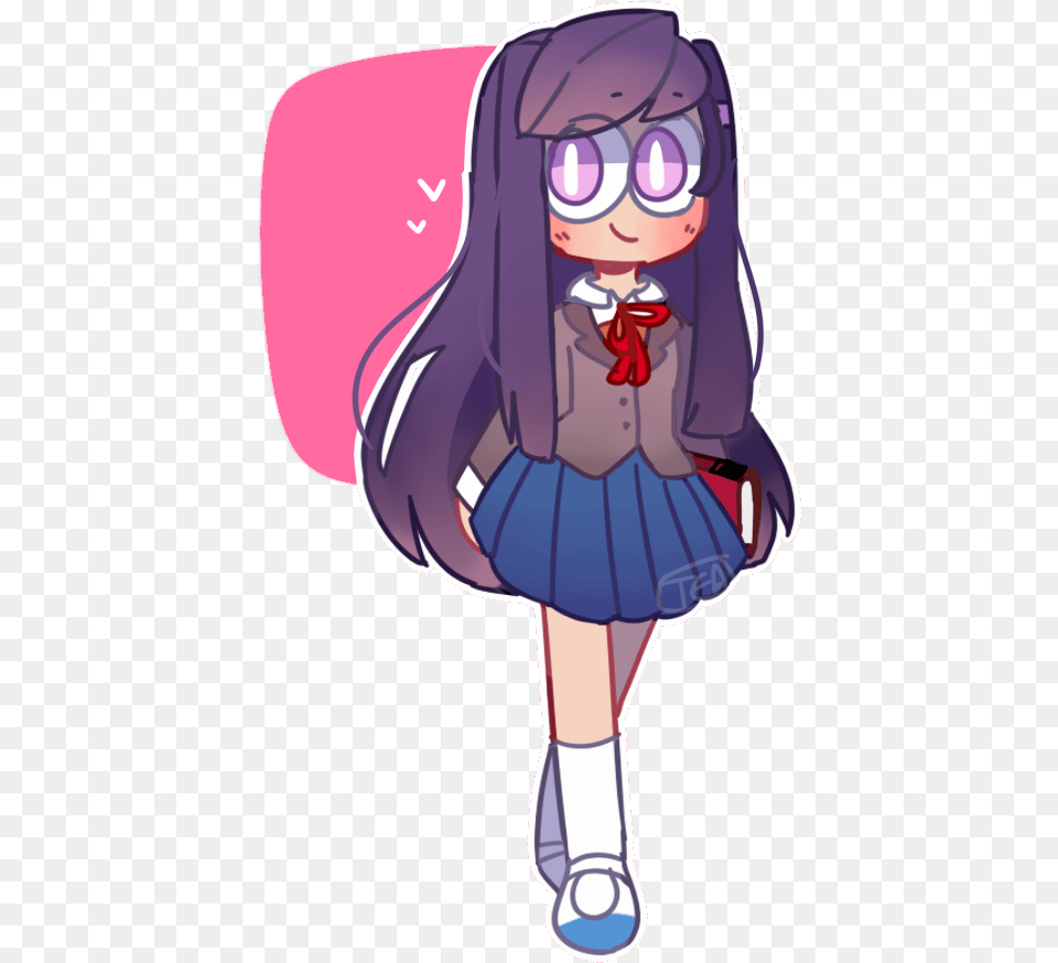 Find This Pin And More On Doki Doki Literure Club By Transparent Ddlc Yuri, Book, Comics, Publication, Person Free Png