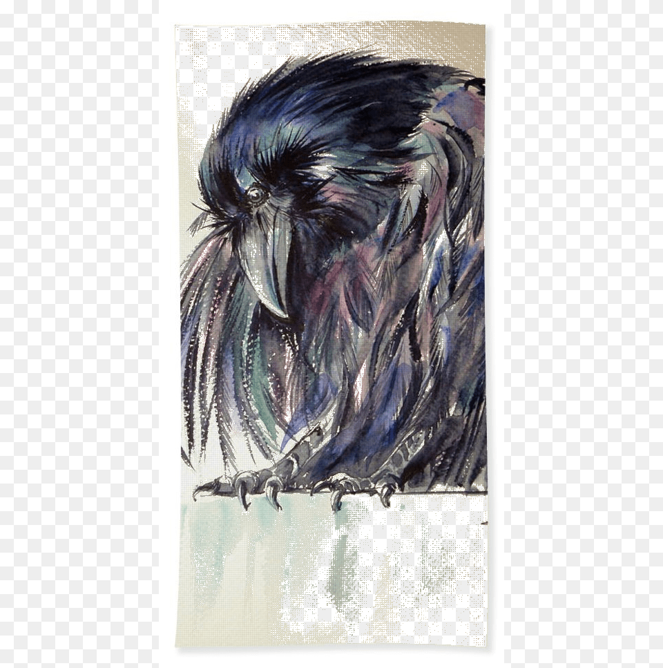 Find This Pin And More On Ravens And Crows Water Color Crow, Art, Modern Art, Adult, Female Free Png