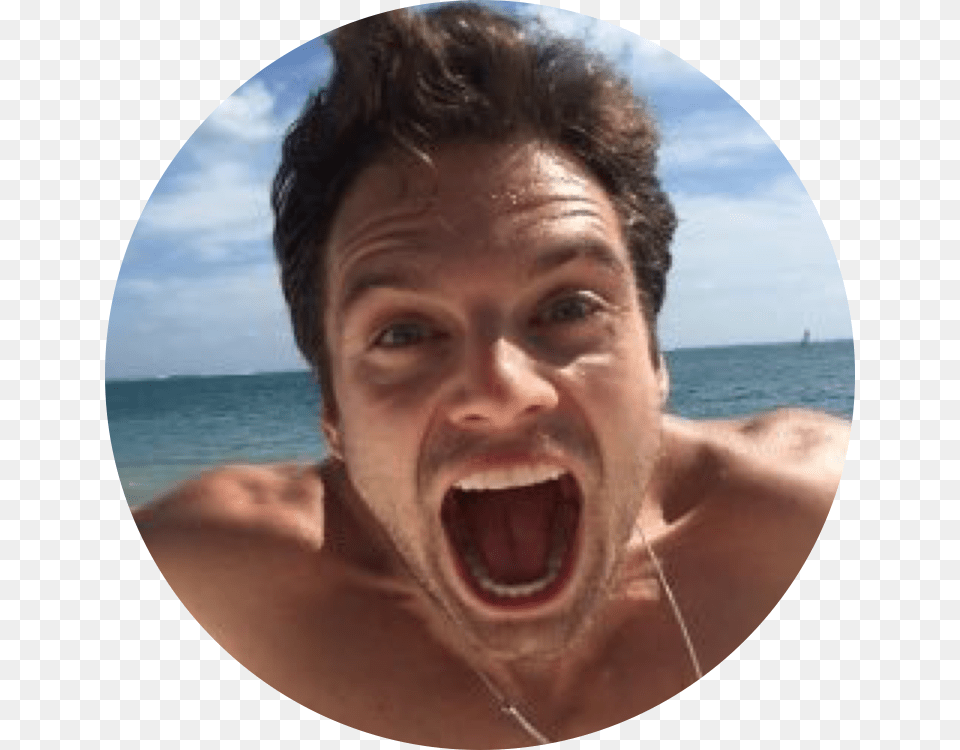 Find This Pin And More On Seb Stan By Carter9122 Sebastian Stan At The Beach, Face, Head, Person, Photography Png