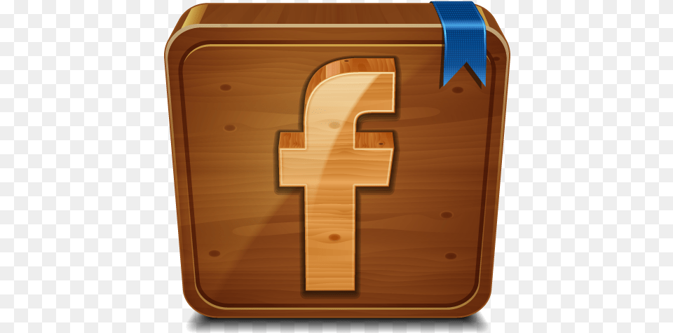 Find Us Icones Facebook Logo In Wood, Cross, Symbol, Mailbox, Cabinet Free Png Download