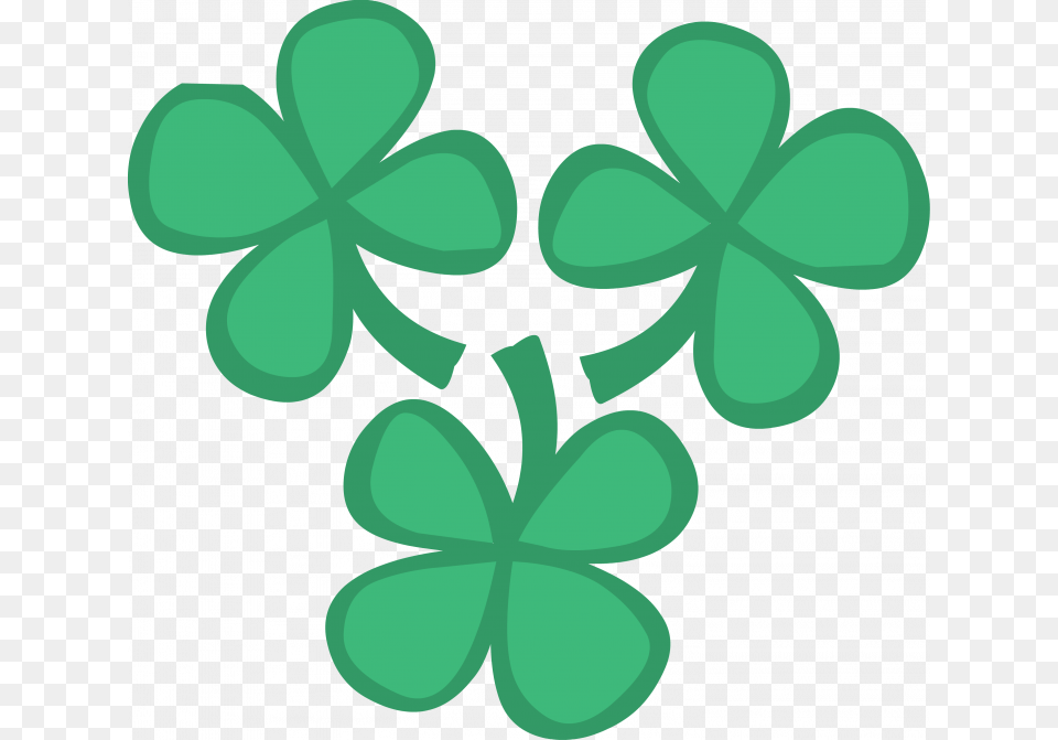 Finding A Ton Of Four Leaf Clovers Few Five Pictures Four Leaves Clover Cartoon, Flower, Geranium, Plant, Green Png Image