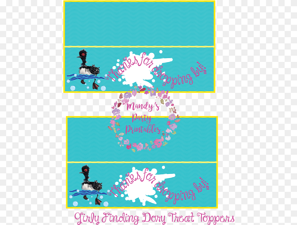 Finding Dory Becky Party Bag Topper Via Mandy S Party, Mail, Envelope, Greeting Card, Advertisement Free Png Download