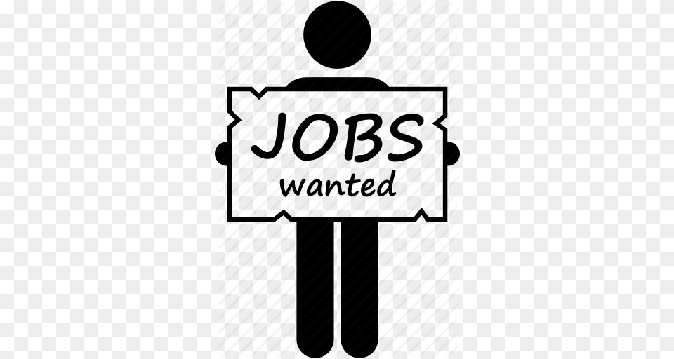 Finding Job Jobless Searching Seeking Wanted Icon, Text Png Image