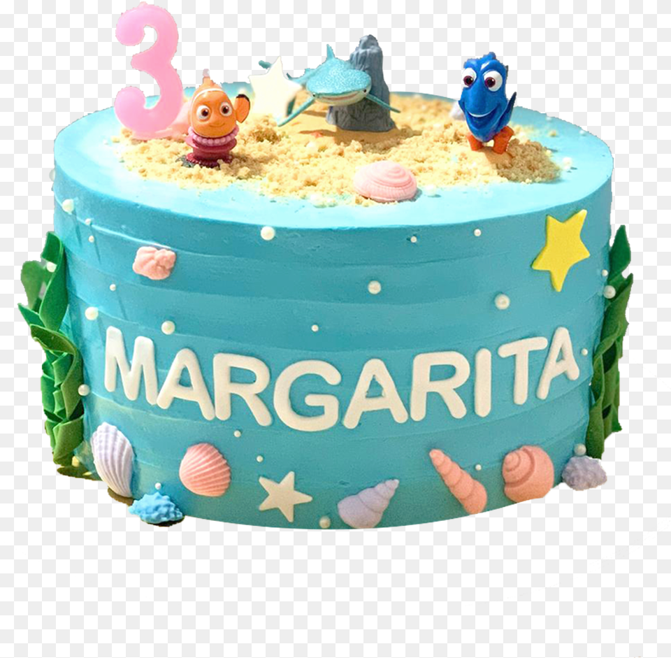 Finding Nemo Cake Birthday Cake, Birthday Cake, Cream, Dessert, Food Png