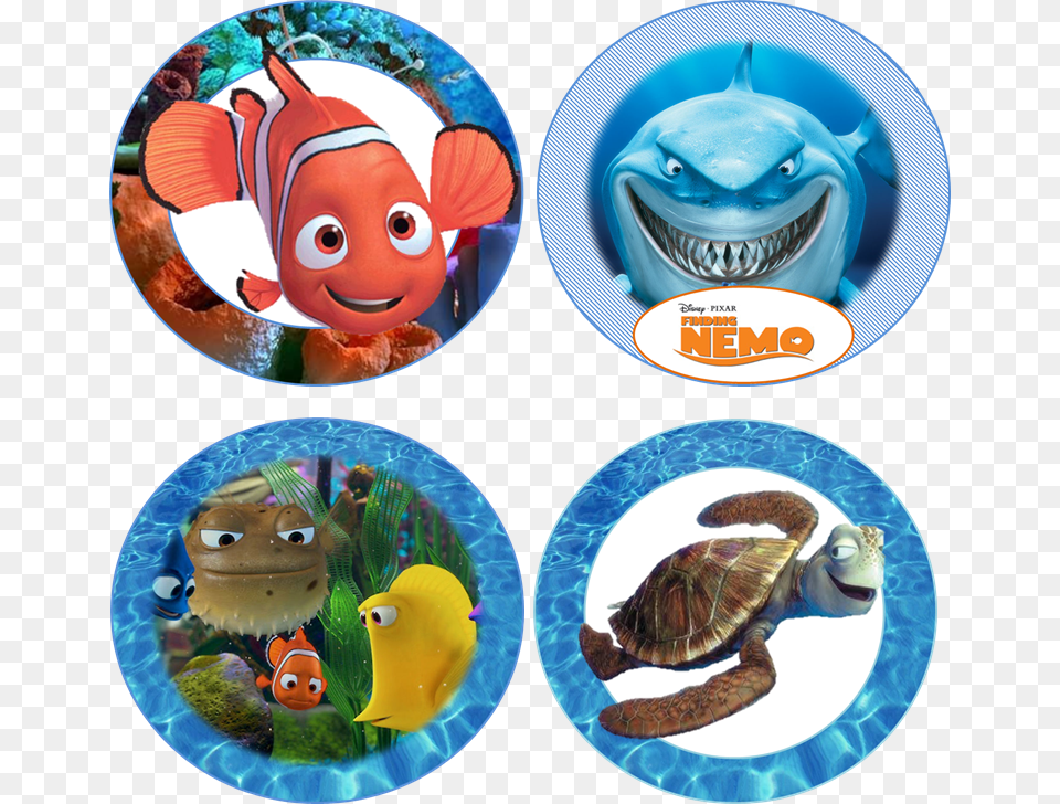 Finding Nemo Cupcake Toppers Finding Nemo, Sea Life, Animal, Reptile, Turtle Free Transparent Png