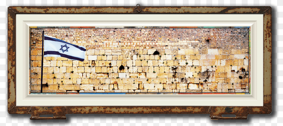 Fine Art Photo Of Israel Flag In Israel By Jeff Mitchum Western Wall, Brick, Architecture, Building Free Transparent Png