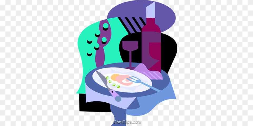 Fine Dining Royalty Vector Clip Art Illustration, Cutlery, Food, Fork, Meal Png Image