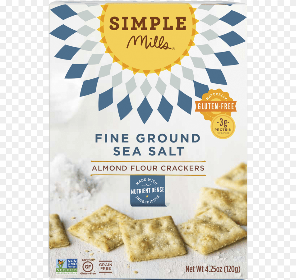 Fine Ground Sea Salt Almond Flour Crackers Simple Mills Almond Crackers, Bread, Cracker, Food, Advertisement Free Png