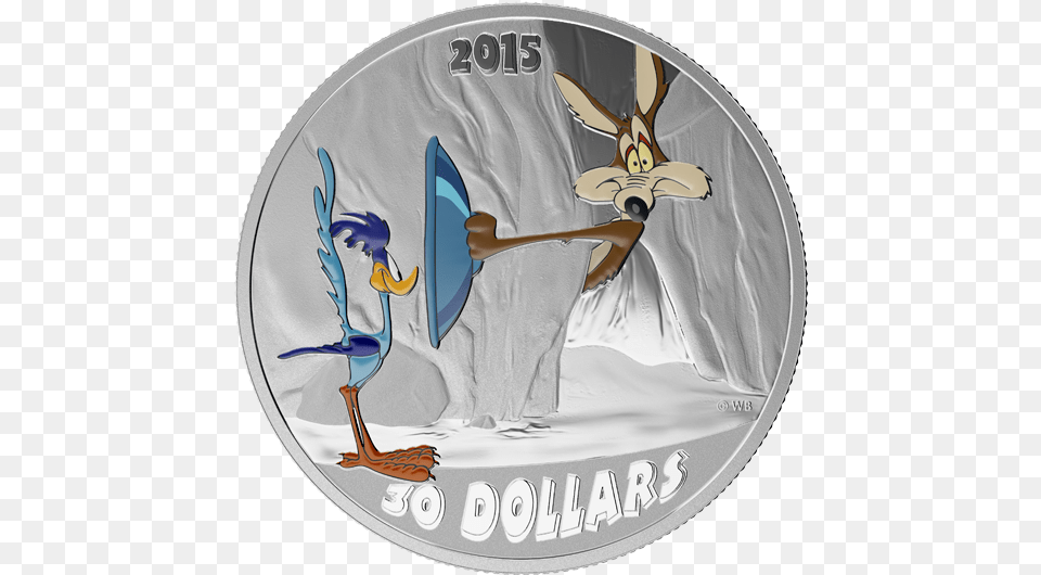Fine Silver Coloured Coin Looney Tunes Classic Scenes 2 Oz 2015 Looney Tunes Classic Scenes Fast And Furry Ous, Disk, Dvd Free Transparent Png