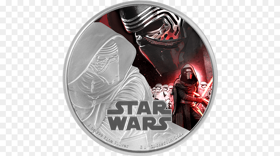 Fine Silver Coloured Coin Star Warstm Star Wars Silver Coins, Adult, Female, Person, Woman Free Transparent Png