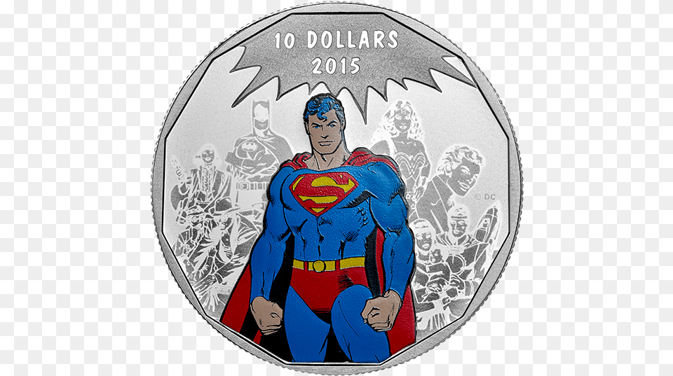 Fine Silver Coloured Coin Superman Superstore, Adult, Female, Person, Woman Png Image