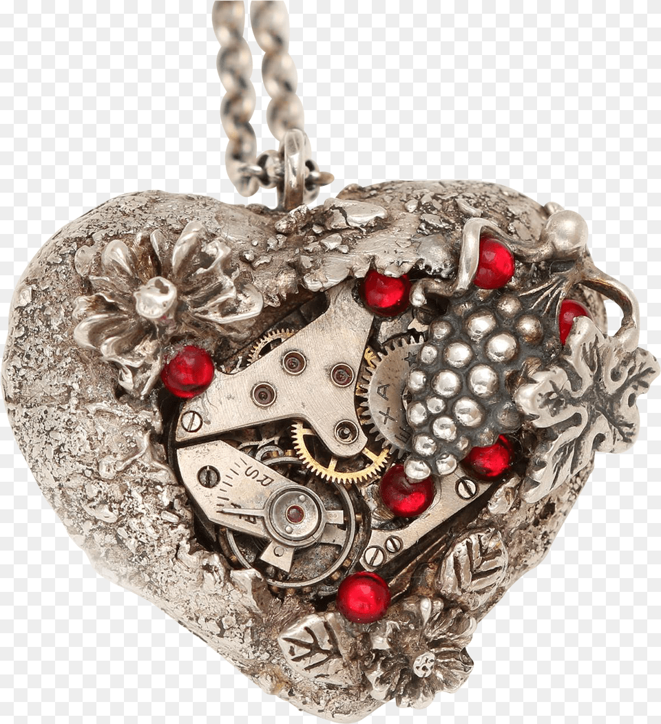 Fine Silver Necklace Heart Steampunk Solid, Accessories, Pendant, Jewelry, Locket Free Transparent Png