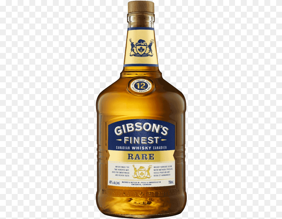 Finest 12yr Whisky Gibsons Finest, Alcohol, Beverage, Liquor, Food Free Png