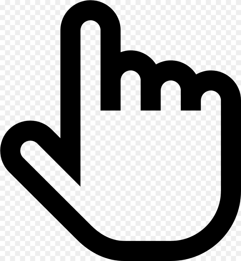 Finger And Thumb Icon At Icons8 White Hand Cursor, Gray Png Image